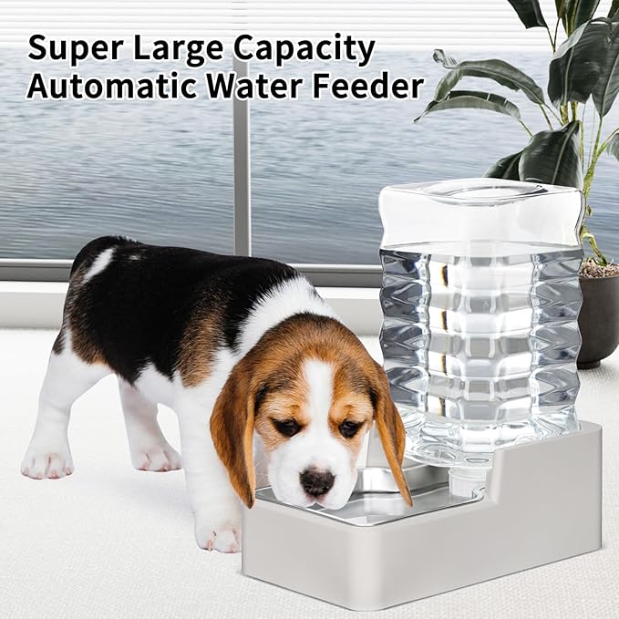 RIZZARI Stainless Steel Pet Water Feeder: 8L Large Gravity Waterer, Less Refills - Image 5