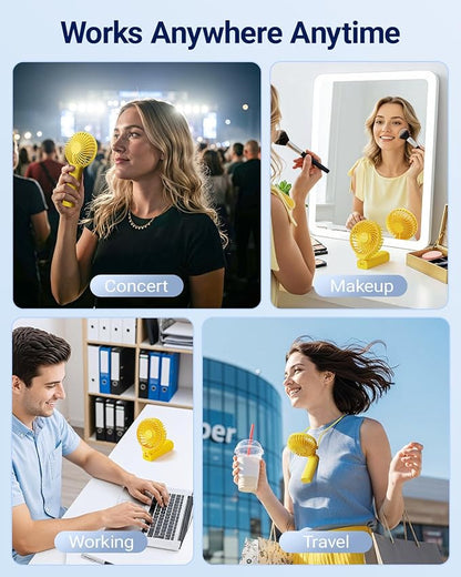 SWEETFULL Handheld Portable Fan, 5000mAh Rechargeable Battery, 6 Speed Wind - Image 5