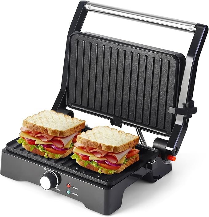 Panini Press Grill Sandwich Maker, Large Electric 3 in 1 Panini Sandwich Maker by UVFASTHome