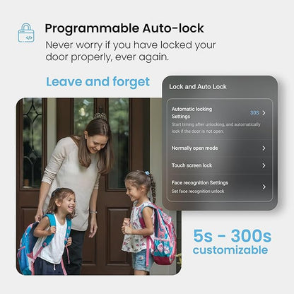 Lockly Secure Plus Smart Lock Bluetooth, 3D Biometric Fingerprint Sensor Front - Image 7