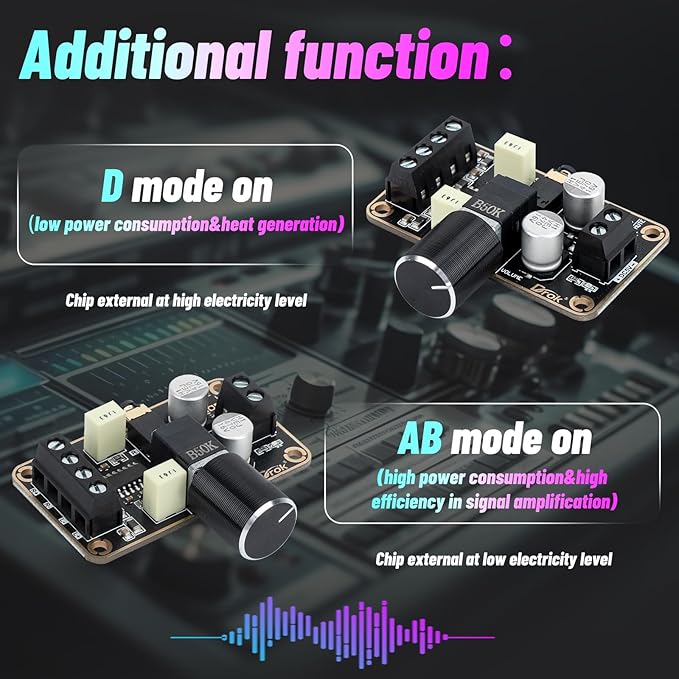 DROK 5W+5W Mini Audio Amplifier Board PAM8406 DC 5V Digital Stereo Power Amp - Image 7