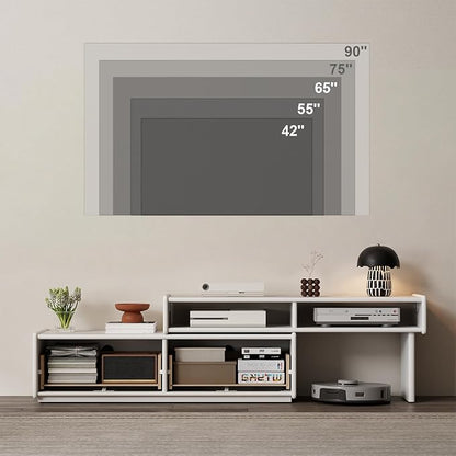 YQJJGL Solid Wood TV Stand for TVs up to 65 Inch， Walnut TV Stand - Image 3