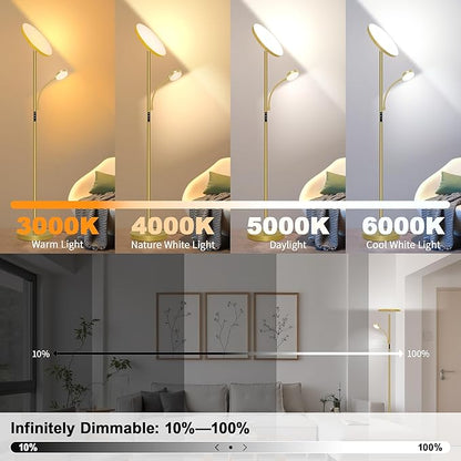 Aulaiyi Floor Lamps for Living Room, 42W/4200LM Bright Floor Lamp, 2-in-1 - Image 3