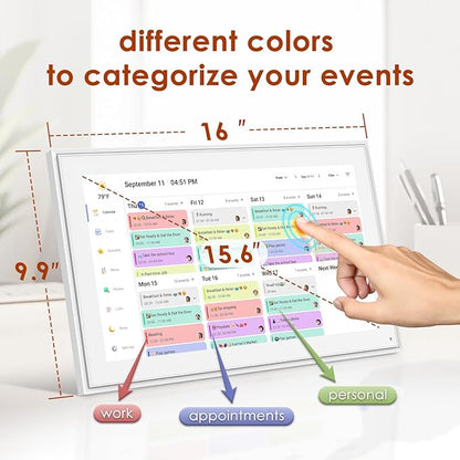 Digital Calendar 15.6 Inch, Electronic Calendar Chore Family Schedules - Image 4