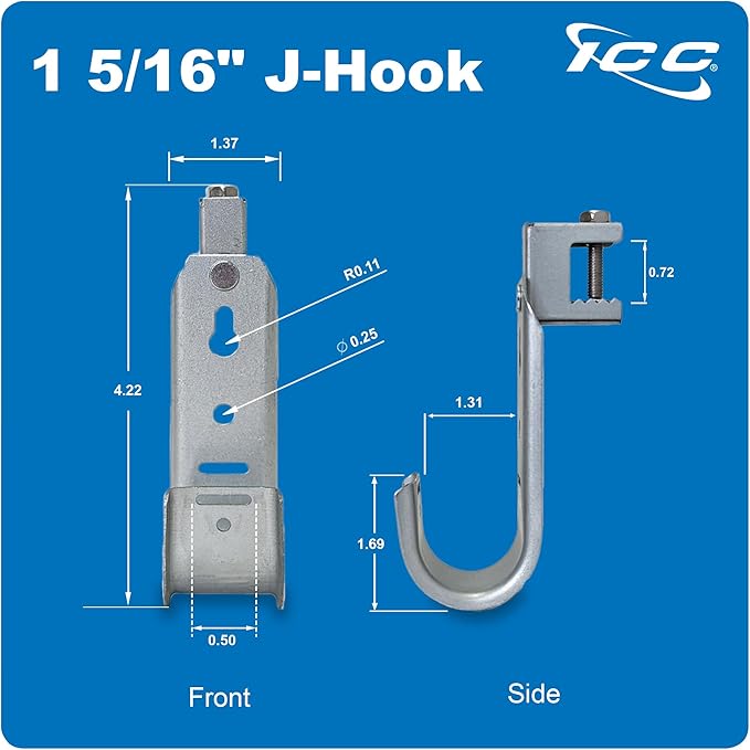 ICC Beam Clamp J Hook 1 5/16” Without Retainer Clip - Image 8