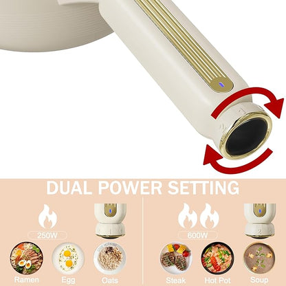 TOPWIT Hot Pot Electric, 2L Multifunctional Electric Pot, Non-Stick Sauté Pan - Image 3