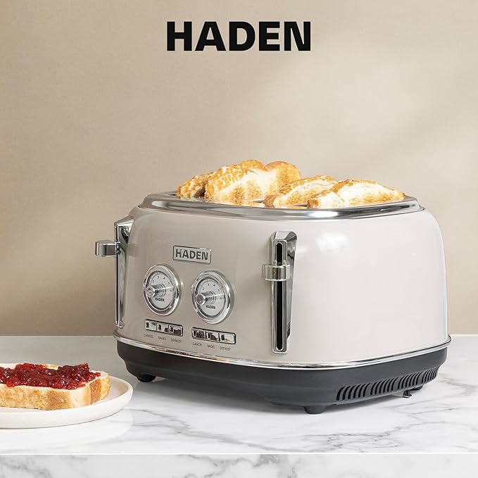 Haden Dorset 4-Slice Wide-Slot Toaster, Stainless-Steel Bread Toaster - Image 7