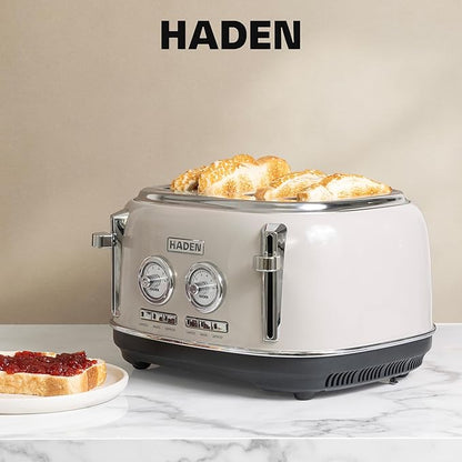 Haden Dorset 4-Slice Wide-Slot Toaster, Stainless-Steel Bread Toaster - Image 7