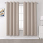 DUALIFE Light Brown Curtains for Living Room 2 Panels 63 Inches Long Solid by DUALIFE