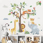 decalmile Jungle Animals Tree Elephant Wall Decals Stickers Nursery Decor