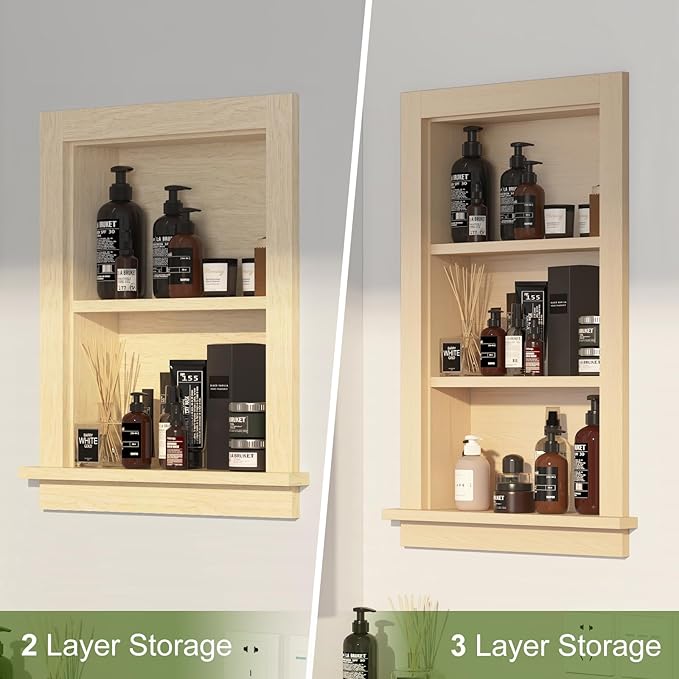 Recessed Medicine Cabinet Inset, Bathroom Wall Niche Insert - Image 6