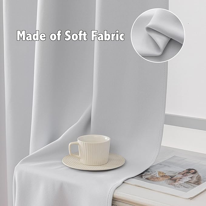 Anytime 100% Blackout Curtain 2 Panels Set, Thermal Insulated Window Drapes - Image 6