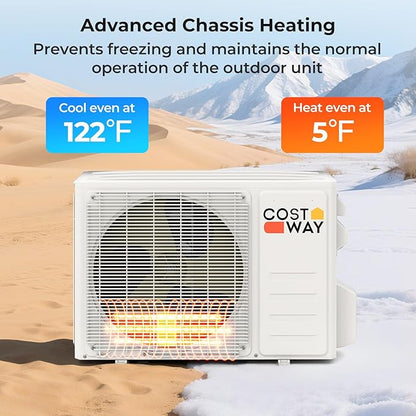 COSTWAY 17000 BTU Mini Split Air Conditioner, 208/230V 17 SEER2 Wifi Enabled - Image 5