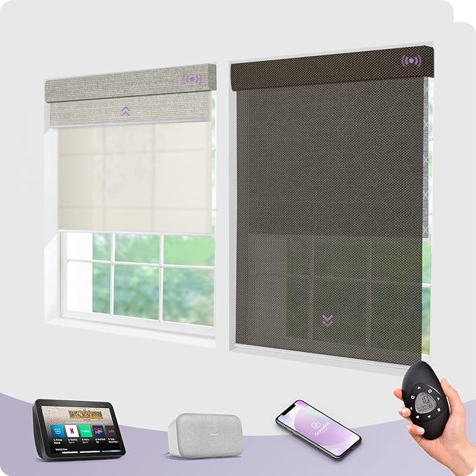 Graywind Motorized Dual Shades for Windows Smart Double Blinds Blackout - Image 2