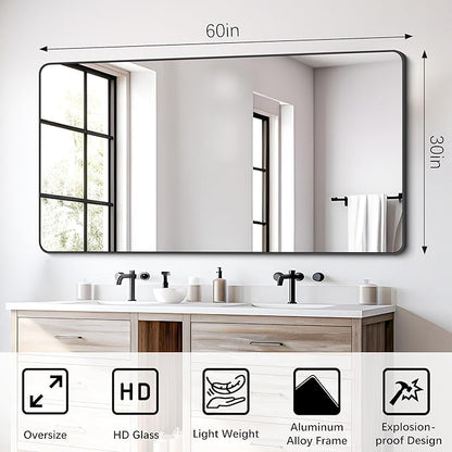 FORBATH Bathroom Mirror 30" X 60"，Large Rectangular Wall Mirror - Image 8