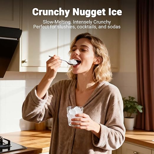 Nugget Ice Maker Countertop, 40lbs/Day Stainless Steel Small Soft Chewable - Image 5