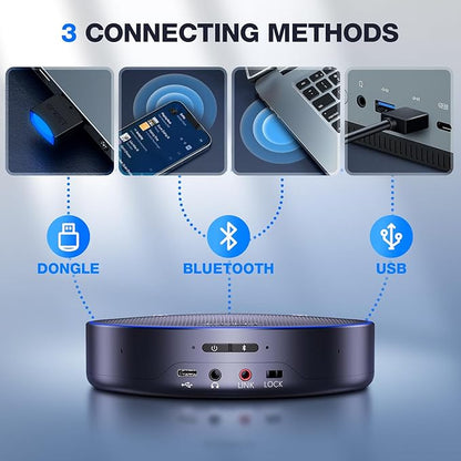 EMEET M3 Conference Speaker and Microphone, Zoom Certified Bluetooth - Image 7