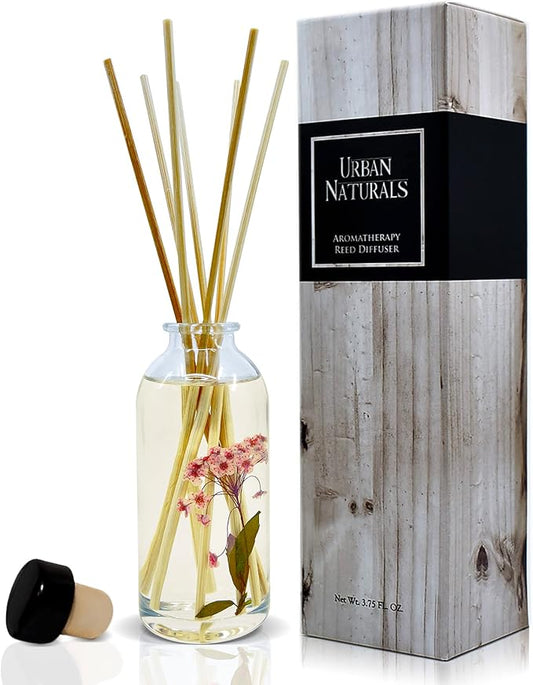 Urban Naturals Sweet Pea & Sandalwood Reed Diffuser Set | Made by UrbanNaturals
