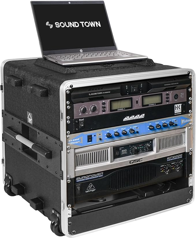 Sound Town Lightweight 10U PA DJ Rack/Road Case by SOUNDTOWN