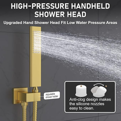 Iriber Brushed Gold Rain Shower System - Image 5