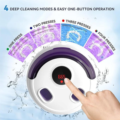 Hosoote Dental Ultrasonic Retainer Cleaner Machine, 45kHz Cleaning Pod - Image 4