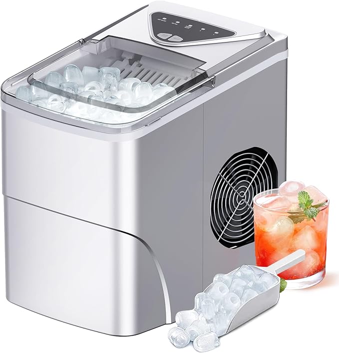 Silonn Ice Makers Countertop, 9 Cubes Ready in 6 Mins, Self-Cleaning Ice Machine by Silonn