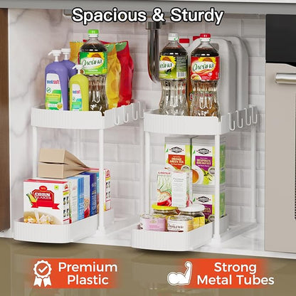 Ukeetap 2 Pack Multi-Purpose Pull-Out Storage Organizers, Under Sink Organizers - Image 3