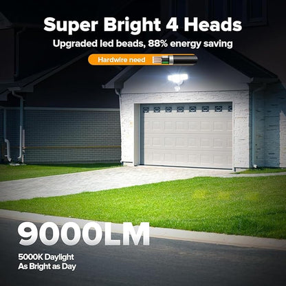 LUTEC 80W 9000LM LED Security Light Hardwire Motion Sensor Outdoor Lights - Image 2