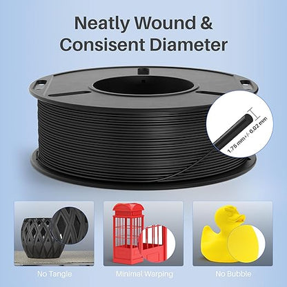 ELEGOO 250g Rapid PLA Plus Filament 1.75mm Bundle, 8 Colors PLA+ 3D Printer - Image 5