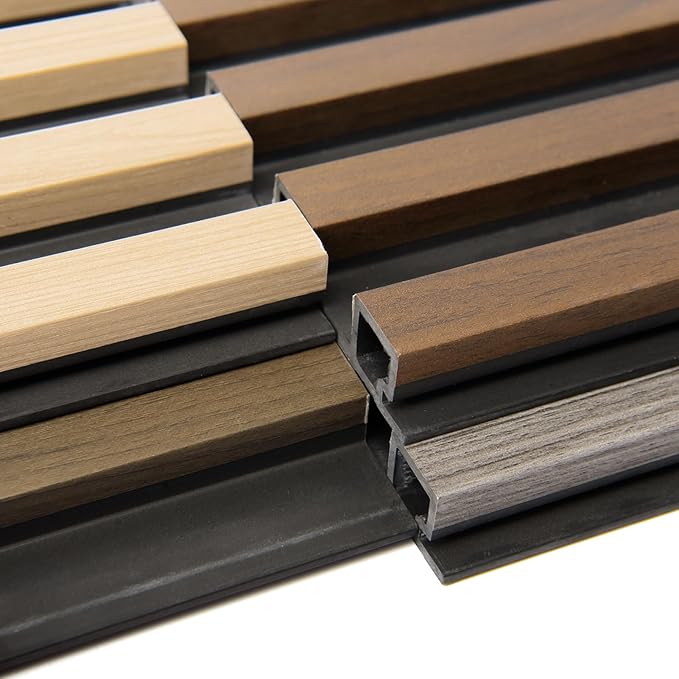Art3d 4-Pack 6 x 6 Inch WPC Wood Slat Wall Panel - Image 5