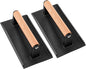 2 Pack Cast Iron Grill Press, Heavy Duty Rectangular Griddle Weight by Cptoion