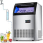 Commercial Gourmet Ice Maker Machine 150Lbs/24H, Stainless Steel Spray Drench by Amadvi