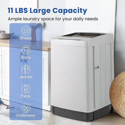 COSTWAY Portable Washing Machine, 11 LBS Full Automatic Portable Washer - Image 8