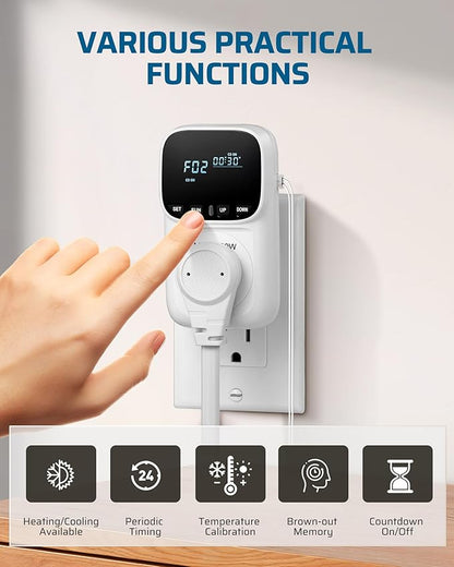 DEWENWILS Digital Temperature Controller, Heavy Duty 15A/1800W Thermostat - Image 4
