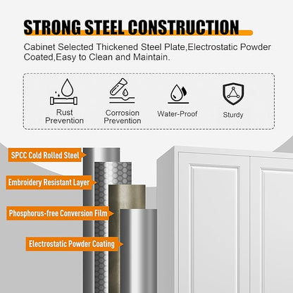 Kitchen Pantry Storage Cabinets, Utility Kitchen Cupboard, Large Steel Cabinets - Image 7