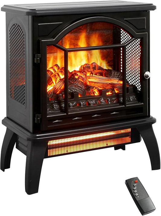 18" Electric Fireplace Heater, Freestanding Fireplace by Innoflame