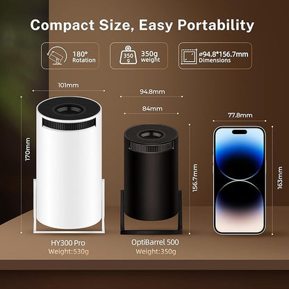 Mini Projector with WiFi 6 and Bluetooth 5.4 Built-in Android 11, 1080P 4K - Image 9