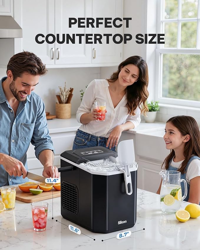 Silonn Countertop Ice Maker, Portable Bullet Ice Machine - Image 6