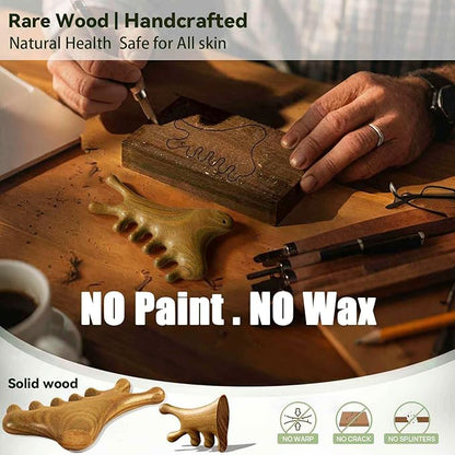 4-in-1 Wooden Gua Sha Tool for Face & Small Body, Scalp & Head Massage for - Image 9