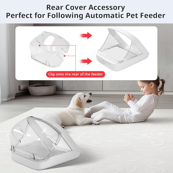 Rear Cover for Automatic Microchip Cat Pet Feeder - Image 4