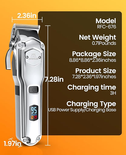 oneisall Professional Dog Grooming Clippers: Cordless Rechargeable Thick Hair - Image 8