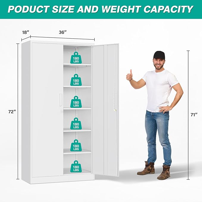 Wide & Deep Metal Storage Cabinet - Image 2