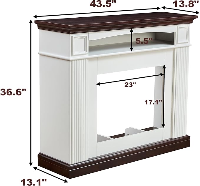 43 Inch Electric Fireplace, - Image 3