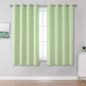 DUALIFE Light Green Blackout Curtain Panels/Drapes by DUALIFE