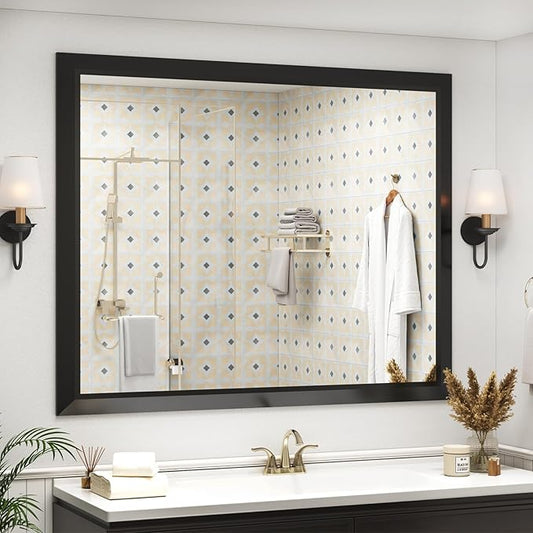 SMIROR Matte Black Bathroom Mirror by SMIROR