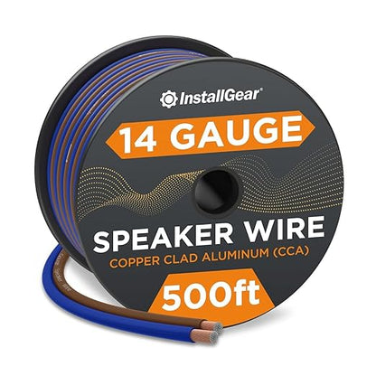 InstallGear 14 Gauge Speaker Wire Cable, 14 AWG Speaker Wire Cable, True Spec by InstallGear