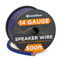 InstallGear 14 Gauge Speaker Wire Cable, 14 AWG Speaker Wire Cable, True Spec by InstallGear