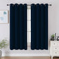 CUCRAF Navy Blue Blackout Curtains 54 Inches Long, Thermal Insulated Noise by CUCRAF