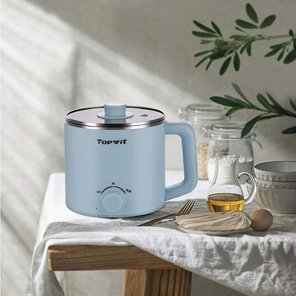 Topwit Hot Pot Electric, Electric Pot, 1.6L Ramen Cooker, Shabu-Shabu, Soup and - Image 8