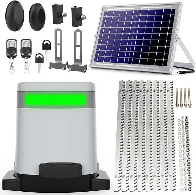 Blütezeit 1400lb Sliding Gate Opener, Solar Power | WiFi Control | Built-in by HomeGardenSolutions
